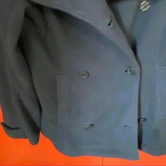 Lands End pea coat girls L(14) blue - Picture 3 of 7